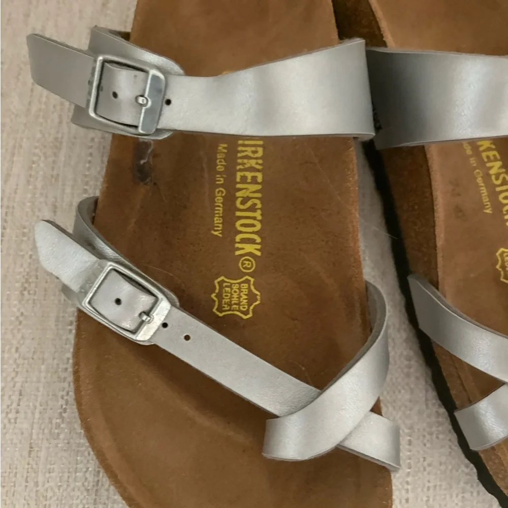 Birkenstock Mayari Silver Sandals Size 39 - Picture 4 of 5